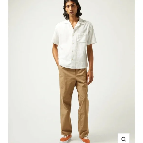 Corridor NYC Men's Hopsack White Casual Button Down Shirt in Medium - Picture 14 of 14